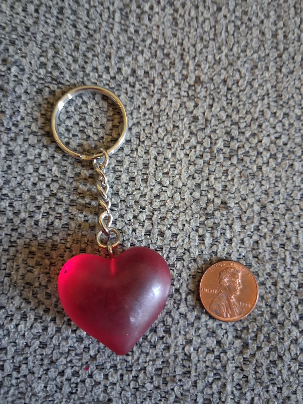 Heart Keychain Pendant in Red - Unbranded